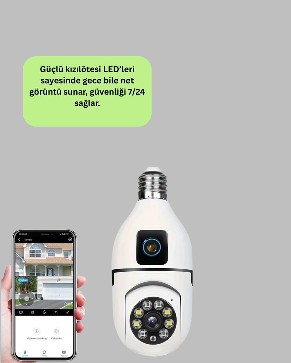 360 Derece Panoramik WiFi Kamera – Full HD Ev Güvenlik Sistemi 360 Derece Panoramik WiFi Kamera – Full HD Ev Güvenlik Sistemi