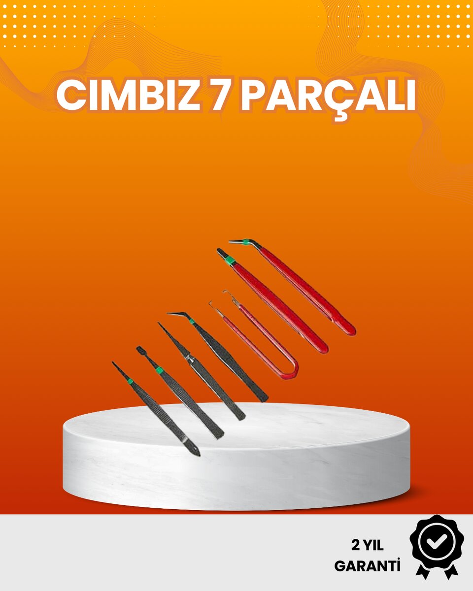 7’li Hassas Uçlu Cımbız Seti Antistatik ESD Kaplamalı Profesyonel 7’li Hassas Uçlu Cımbız Seti Antistatik ESD Kaplamalı Profesyonel