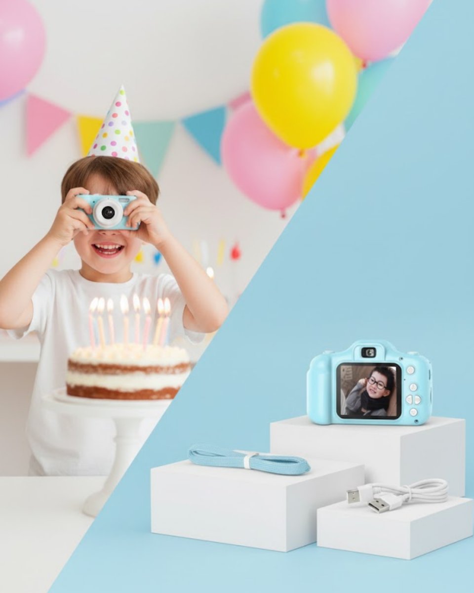 Mavi Kompakt Dijital Kamera HD Video ve Fotoğraf Çekim Özellikli USB Bağlantılı Mavi Kompakt Dijital Kamera HD Video ve Fotoğraf Çekim Özellikli USB Bağlantılı