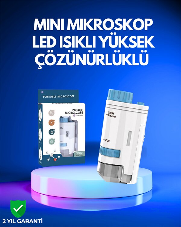 PMMA Optik Lensli Kompakt Taşınabilir Mikroskop PMMA Optik Lensli Kompakt Taşınabilir Mikroskop