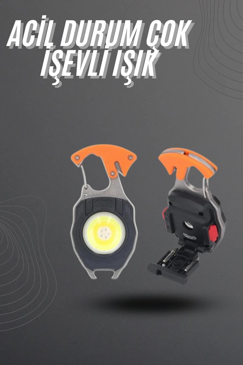 El Feneri LED Anahtarlık Çok Fonksiyonlu Mini Çakmak Özellikli El Feneri LED Anahtarlık Çok Fonksiyonlu Mini Çakmak Özellikli