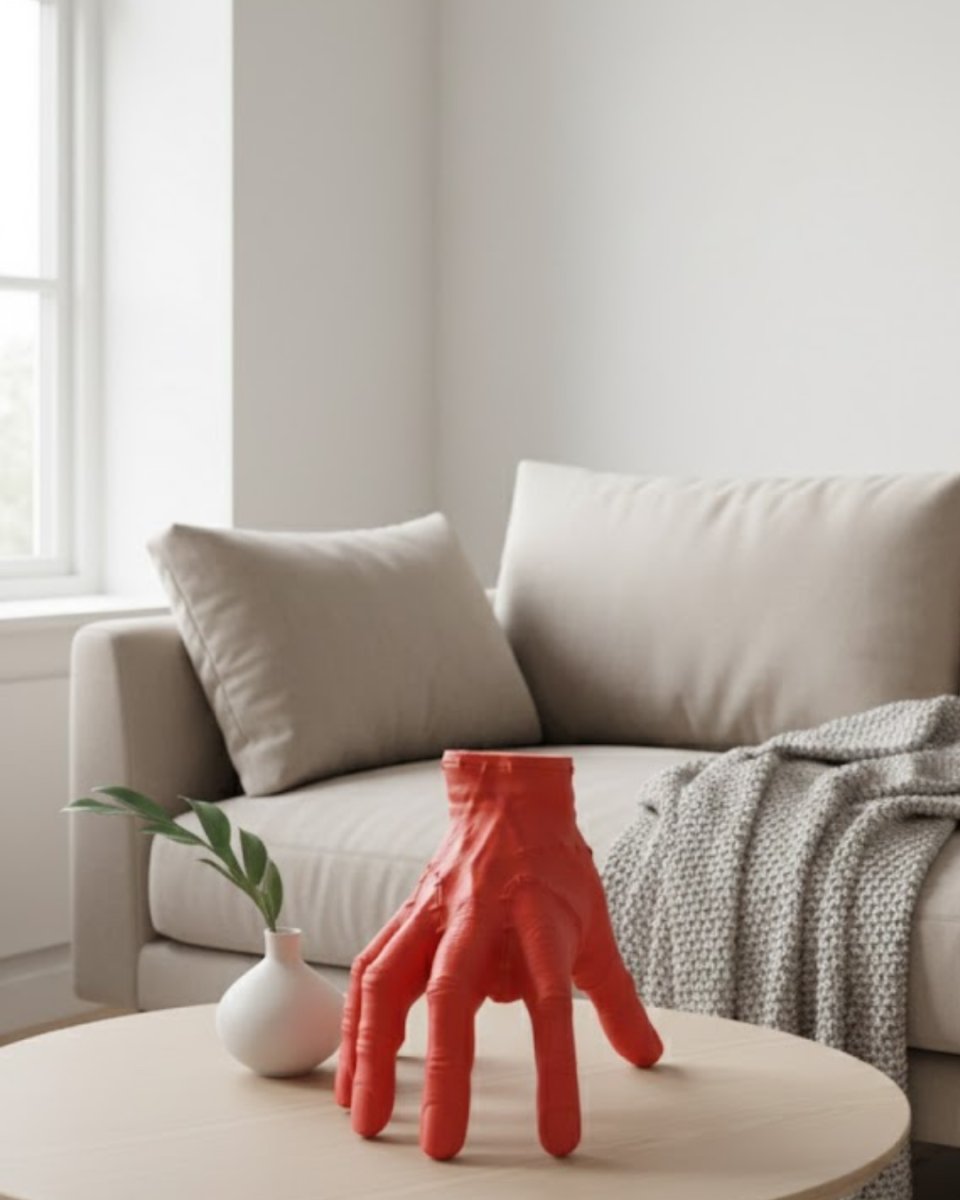 3D Kırmızı El Dekor 17x16 cm Gotik ve Modern Tasarım Obje 3D Kırmızı El Dekor 17x16 cm Gotik ve Modern Tasarım Obje