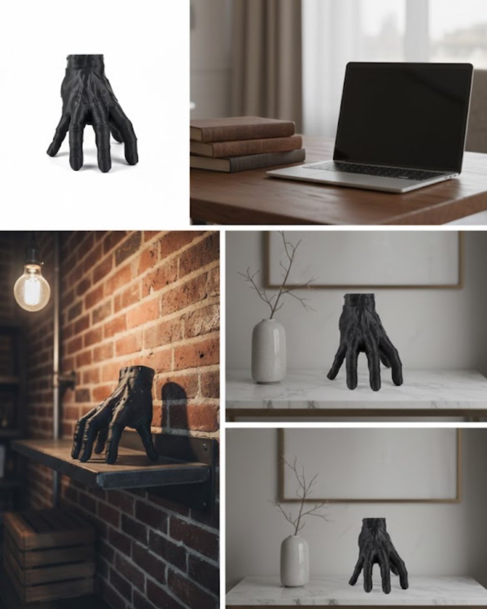 3D Dekoratif Siyah El Obje 17x16 cm Gotik ve Modern Aksesuar 3D Dekoratif Siyah El Obje 17x16 cm Gotik ve Modern Aksesuar