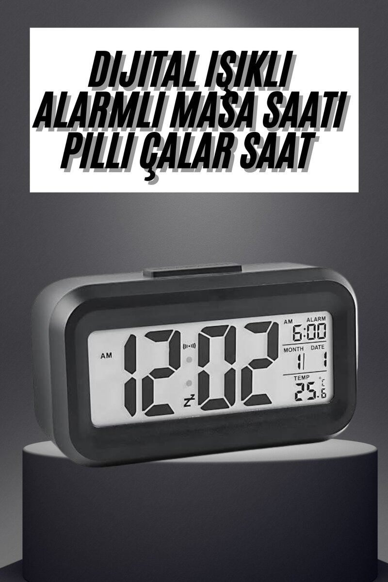 Gece Dijital Masa Saati Dijital Alarmlı Led Ekran Pilli Çalar Saat Gece Dijital Masa Saati Dijital Alarmlı Led Ekran Pilli Çalar Saat
