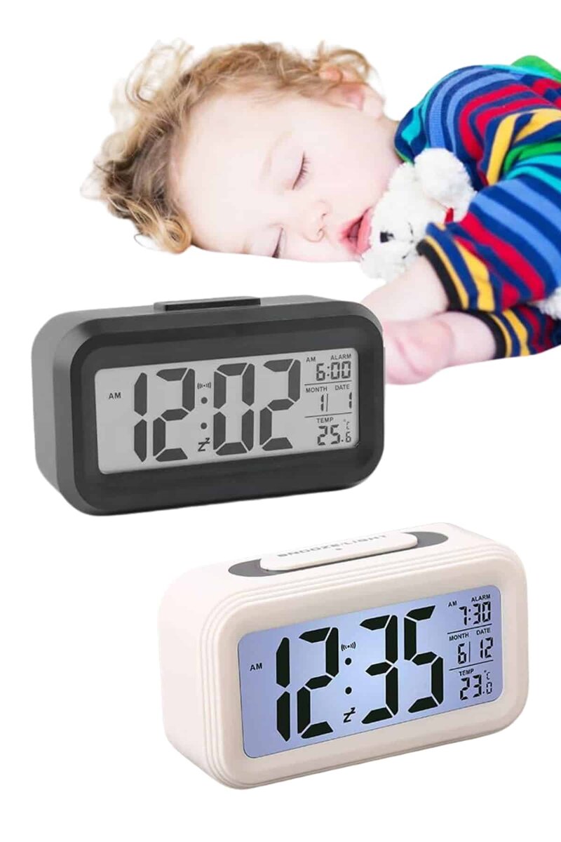 Gece Dijital Masa Saati Dijital Alarmlı Led Ekran Pilli Çalar Saat Gece Dijital Masa Saati Dijital Alarmlı Led Ekran Pilli Çalar Saat