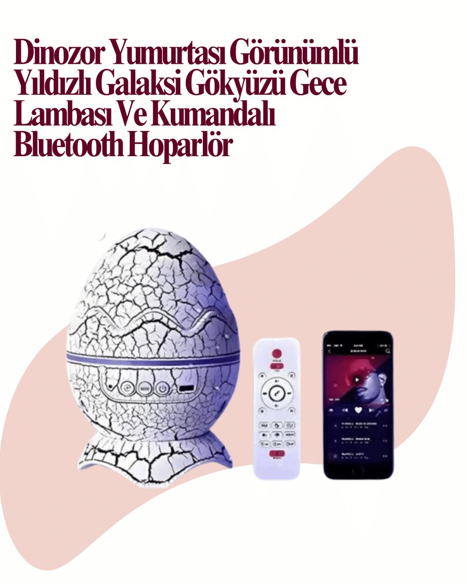 Uzaktan Kumandalı, USB Girişli, Döner Projektör Lamba