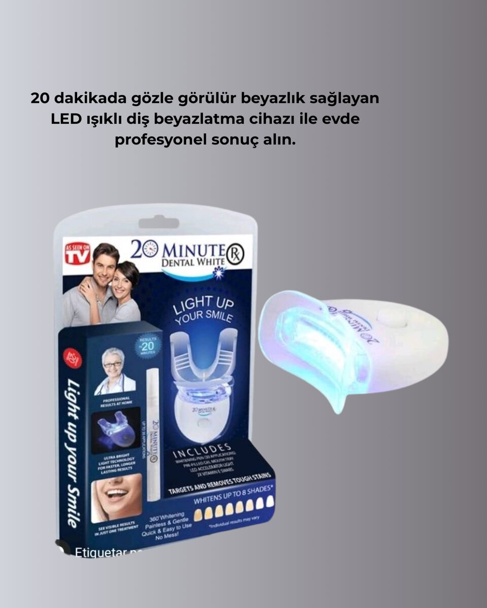Mavi Işık Teknolojisi ile Güvenli Diş Beyazlatıcı Sistem Mavi Işık Teknolojisi ile Güvenli Diş Beyazlatıcı Sistem