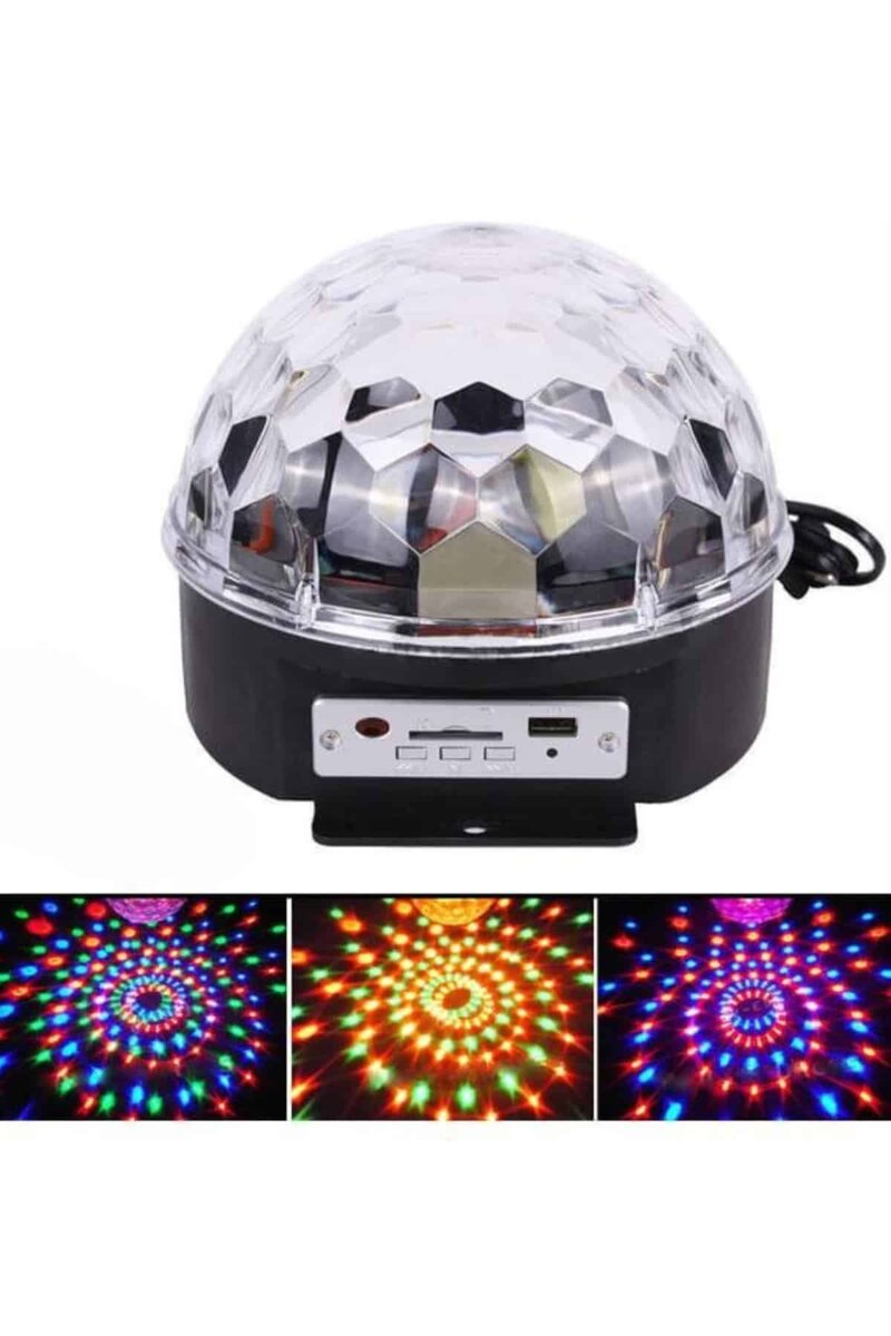 Led Işık Disko Topu Bluetooth Hoparlörlü USB Müzik Çalar Kumandalı Led Işık Disko Topu Bluetooth Hoparlörlü USB Müzik Çalar Kumandalı