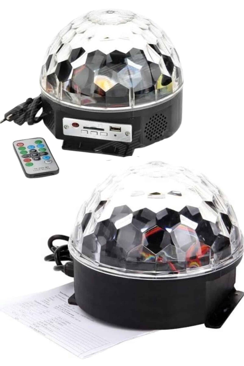 Küre Disko Topu Müzik Çalar Renkli Lazer Işıklı Bluetooth Disko Parti Işığı Kumandalı Küre Disko Topu Müzik Çalar Renkli Lazer Işıklı Bluetooth Disko Parti Işığı Kumandalı