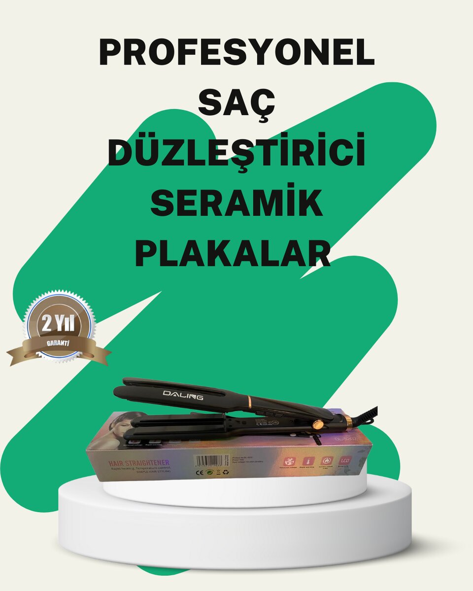 Daling Profesyonel Saç Düzleştirici Seramik Yüzey Tüm Saç Tipleri İçin Daling Profesyonel Saç Düzleştirici Seramik Yüzey Tüm Saç Tipleri İçin