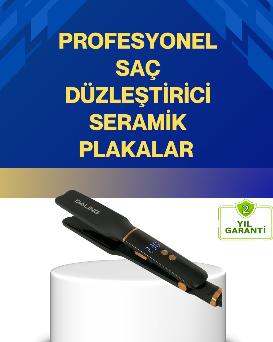Seramik Plakalı Daling Saç Düzleştirici Kırılma ve Dolanma Önleyici Seramik Plakalı Daling Saç Düzleştirici Kırılma ve Dolanma Önleyici