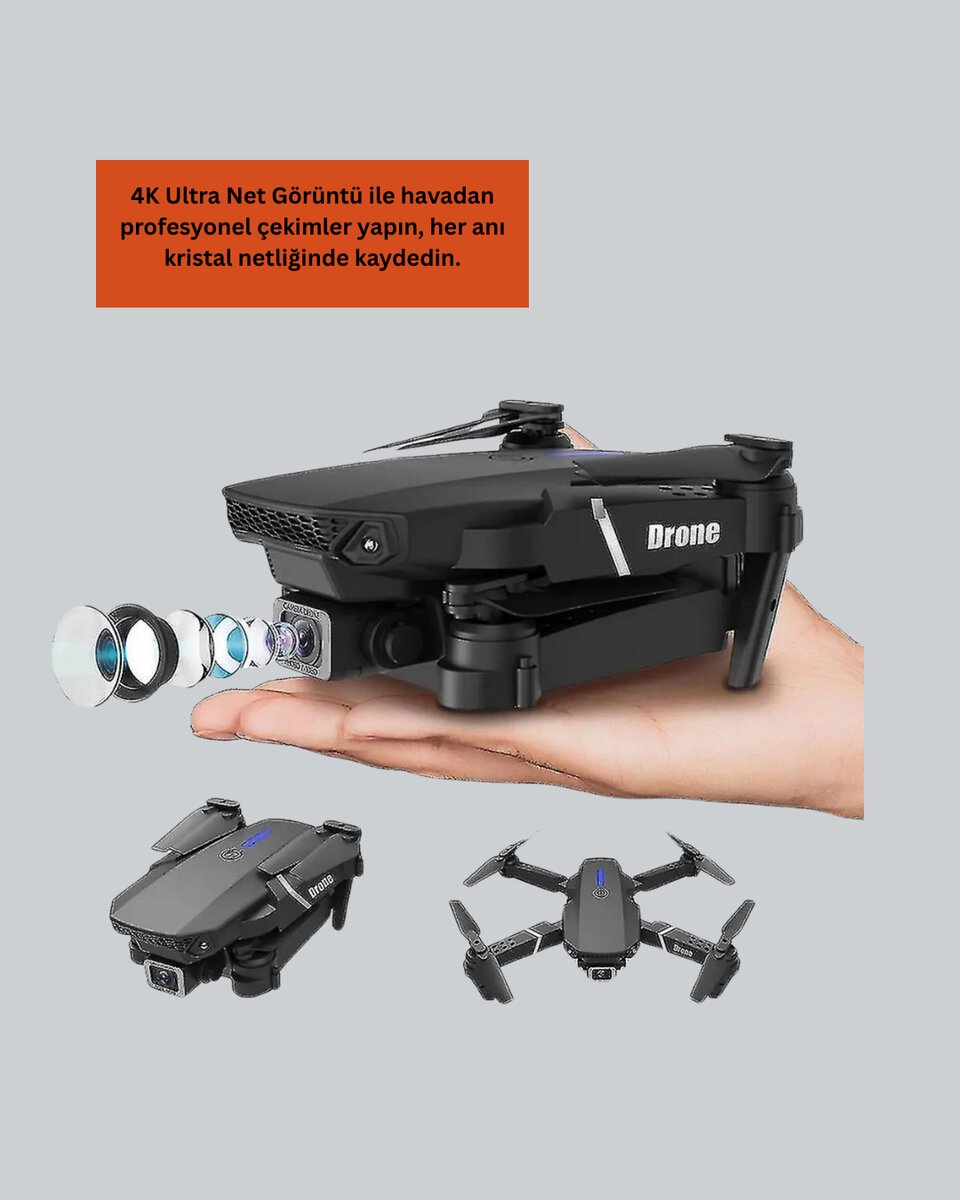 Uzaktan Kumandalı Katlanabilir Drone Yörünge Uçuşu ve Eve Dönüş Özellikli Uzaktan Kumandalı Katlanabilir Drone Yörünge Uçuşu ve Eve Dönüş Özellikli