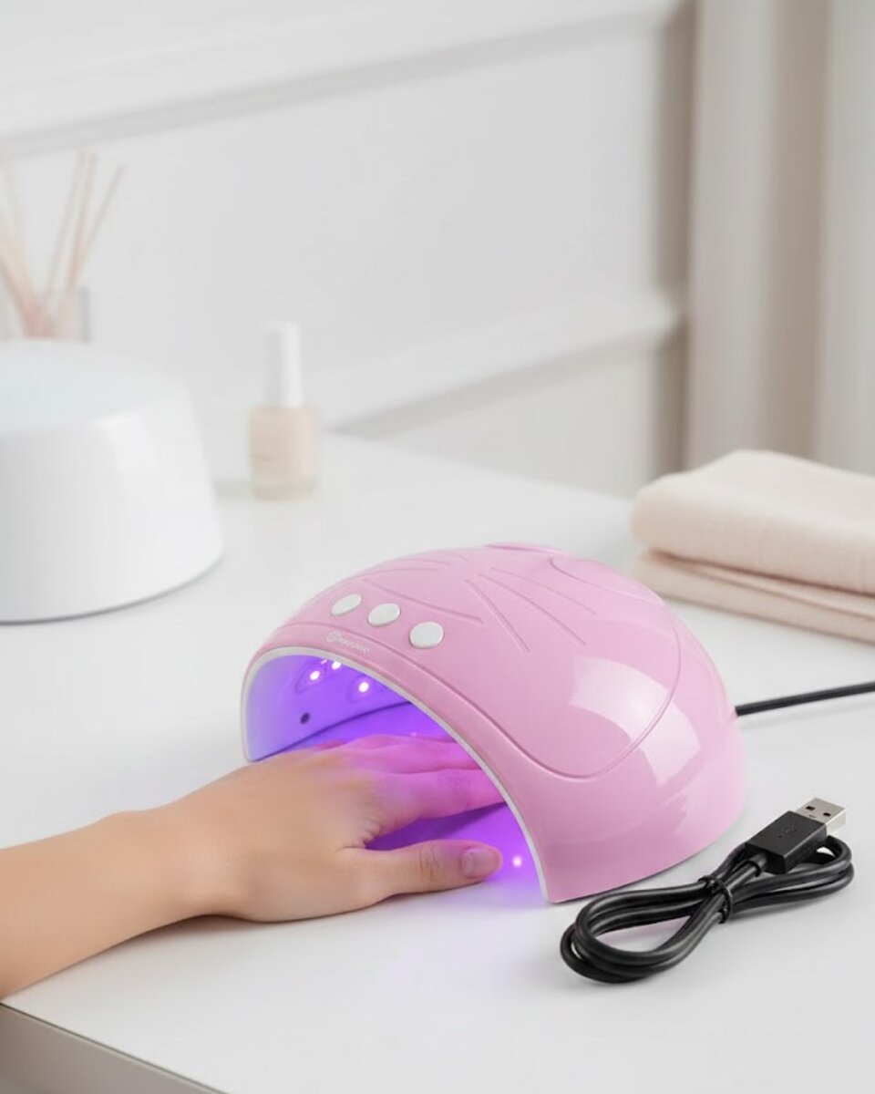 Ultraviyole Işıklı 15 Ledli 45W Oje Kurutucu Makine Pembe Ultraviyole Işıklı 15 Ledli 45W Oje Kurutucu Makine Pembe