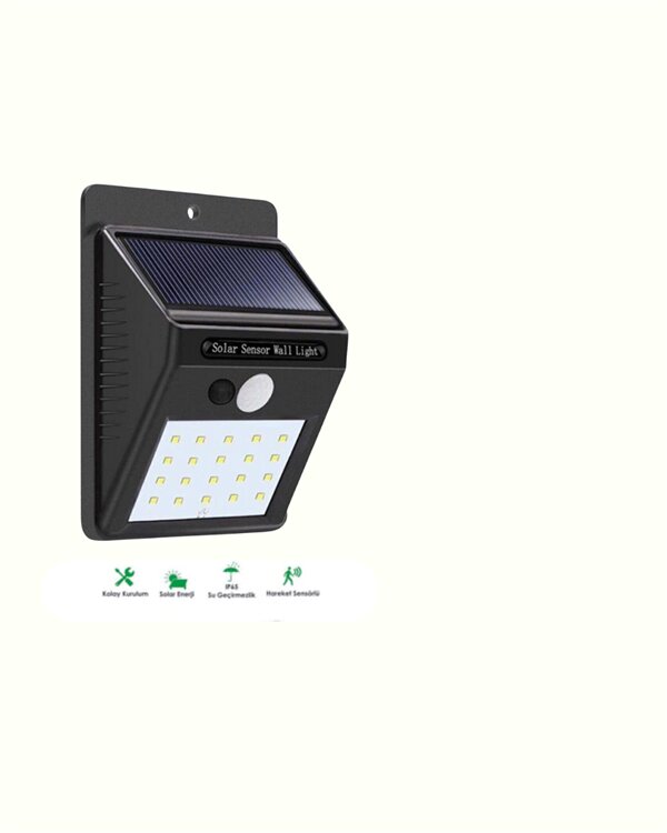 Hareket Sensörlü Solar Lamba | 120° Algılama Açısı, 3-4 Metre Mesafe, Suya Dayanıklı LED Hareket Sensörlü Solar Lamba | 120° Algılama Açısı, 3-4 Metre Mesafe, Suya Dayanıklı LED