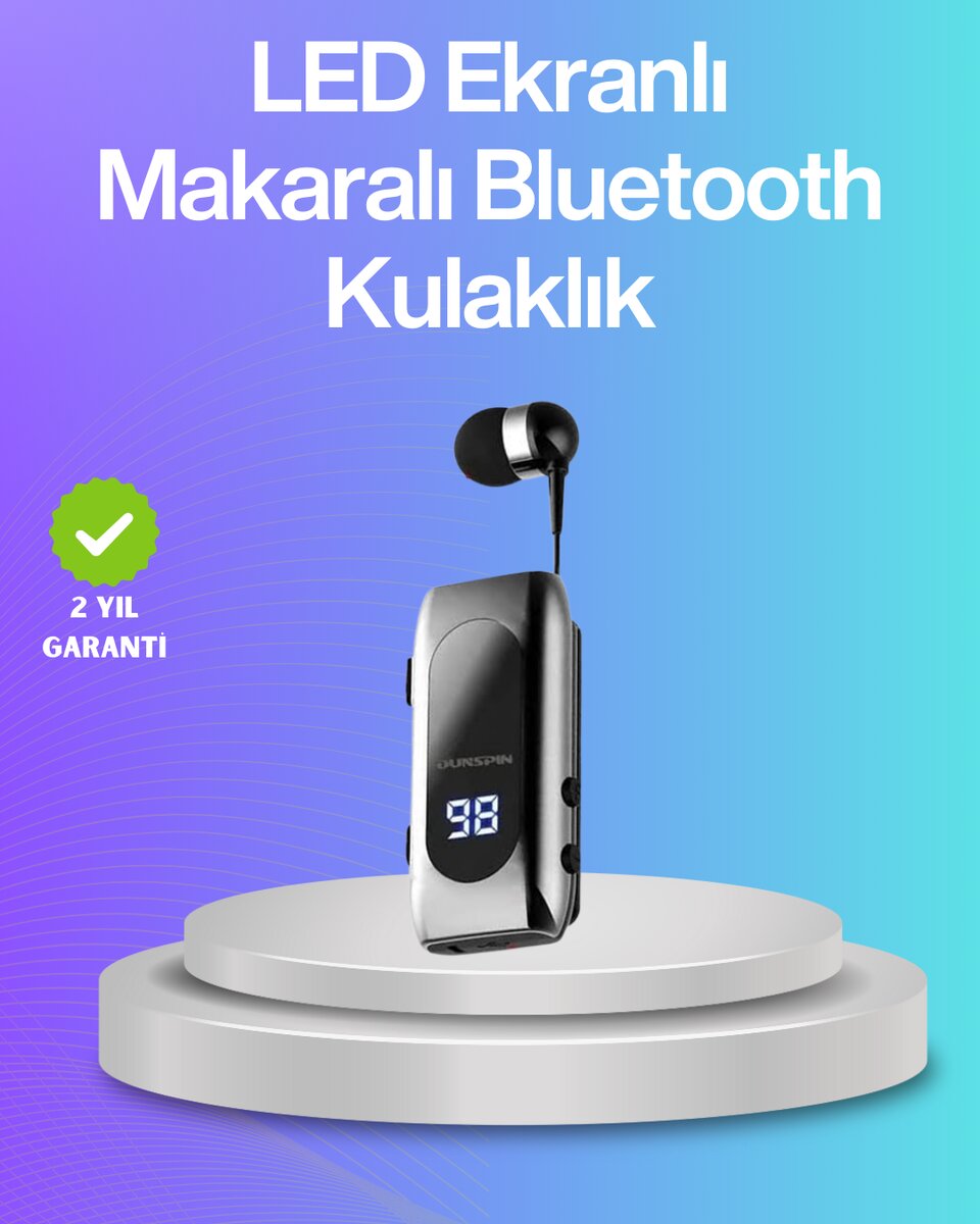 Bluetooth 5.2 Klipsli Kablosuz Kulaklık – Dijital Ekran & Titreşimli Uyarı Bluetooth 5.2 Klipsli Kablosuz Kulaklık – Dijital Ekran & Titreşimli Uyarı
