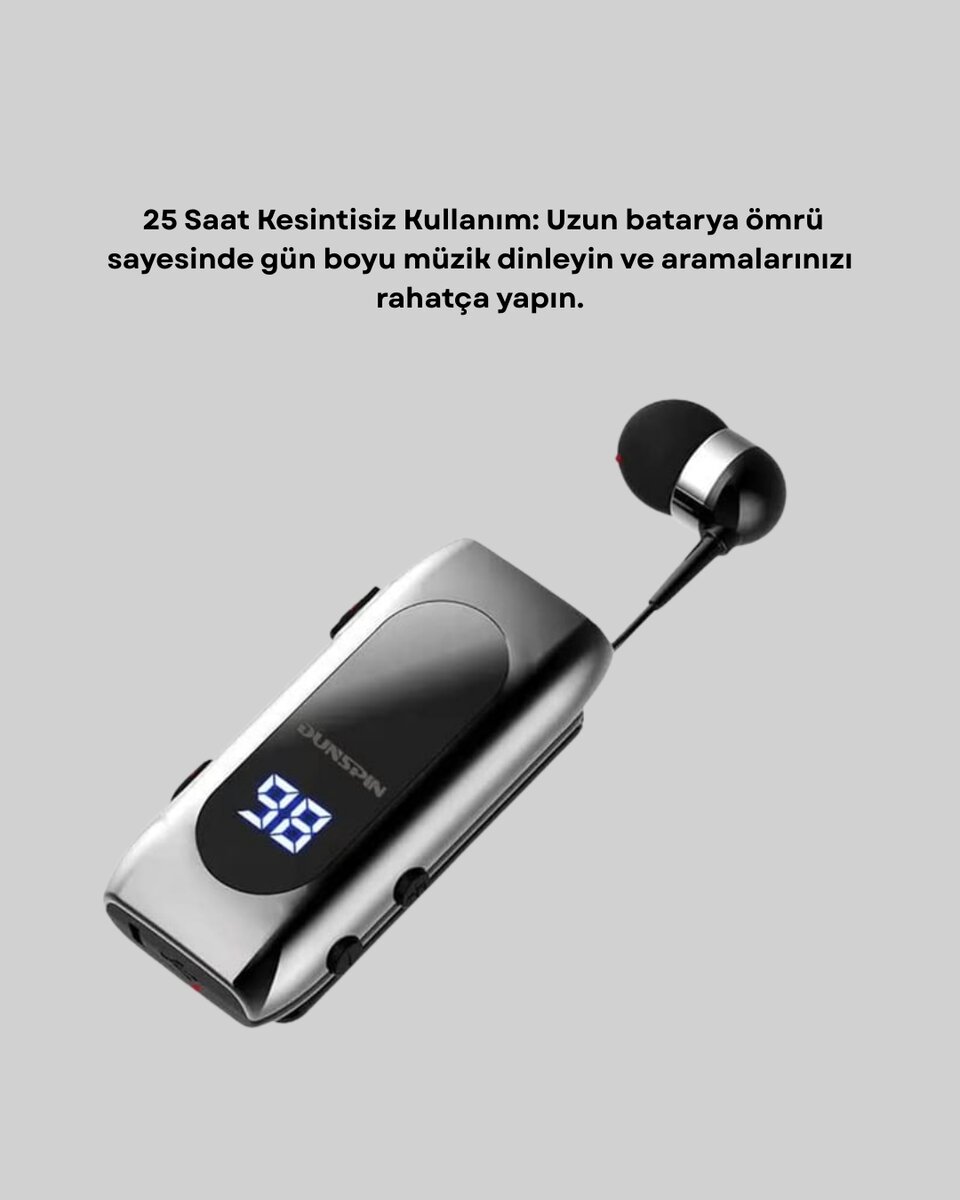 Uzun Pil Ömürlü Kablosuz Kulaklık – 25 Saat Konuşma ve Müzik Süresi Uzun Pil Ömürlü Kablosuz Kulaklık – 25 Saat Konuşma ve Müzik Süresi