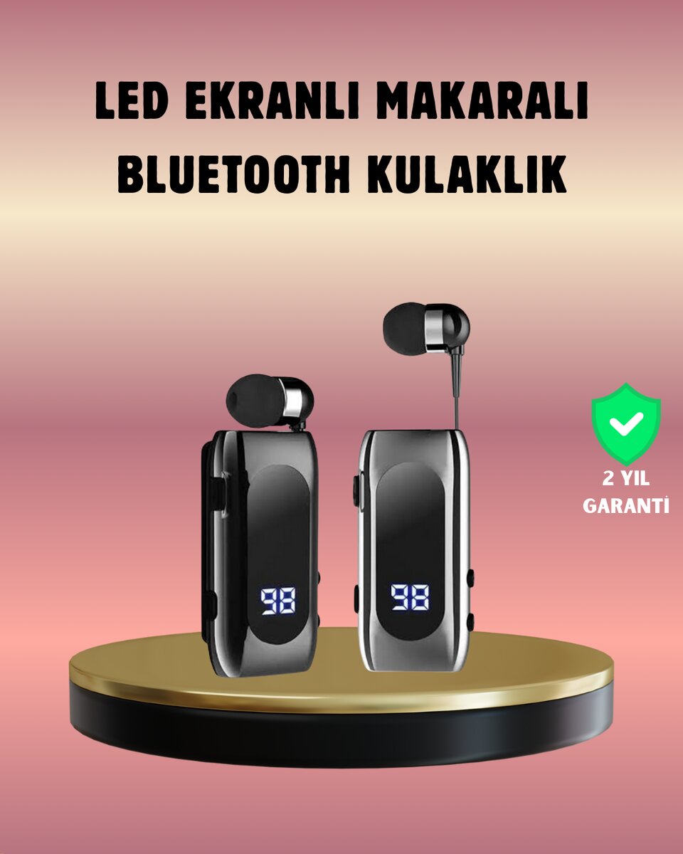 Dijital Göstergeli Bluetooth Kulaklık – Klipsli ve Şık Tasarım Dijital Göstergeli Bluetooth Kulaklık – Klipsli ve Şık Tasarım