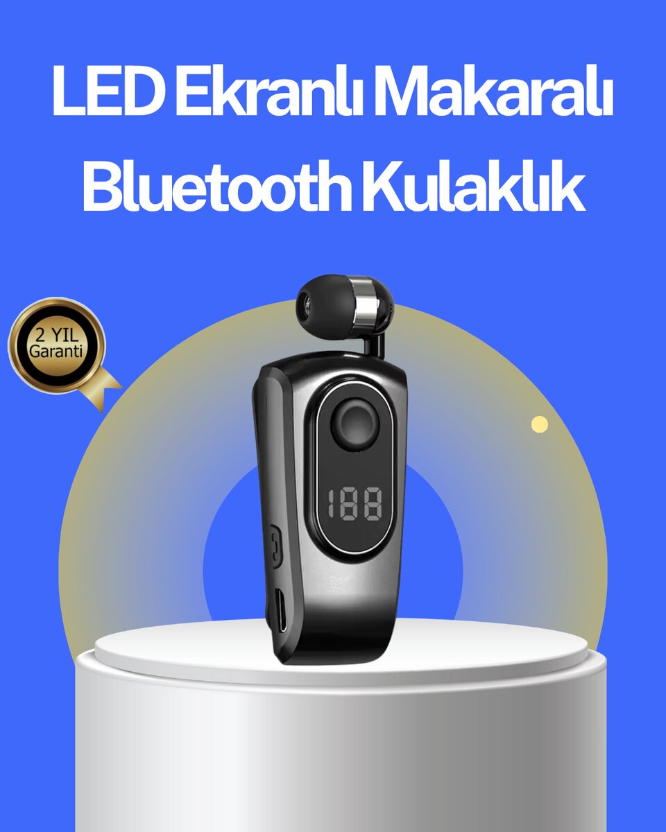 Dijital Ekranlı Bluetooth Kulaklık – Titreşimli Bildirim, 25 Saat Kullanım Dijital Ekranlı Bluetooth Kulaklık – Titreşimli Bildirim, 25 Saat Kullanım