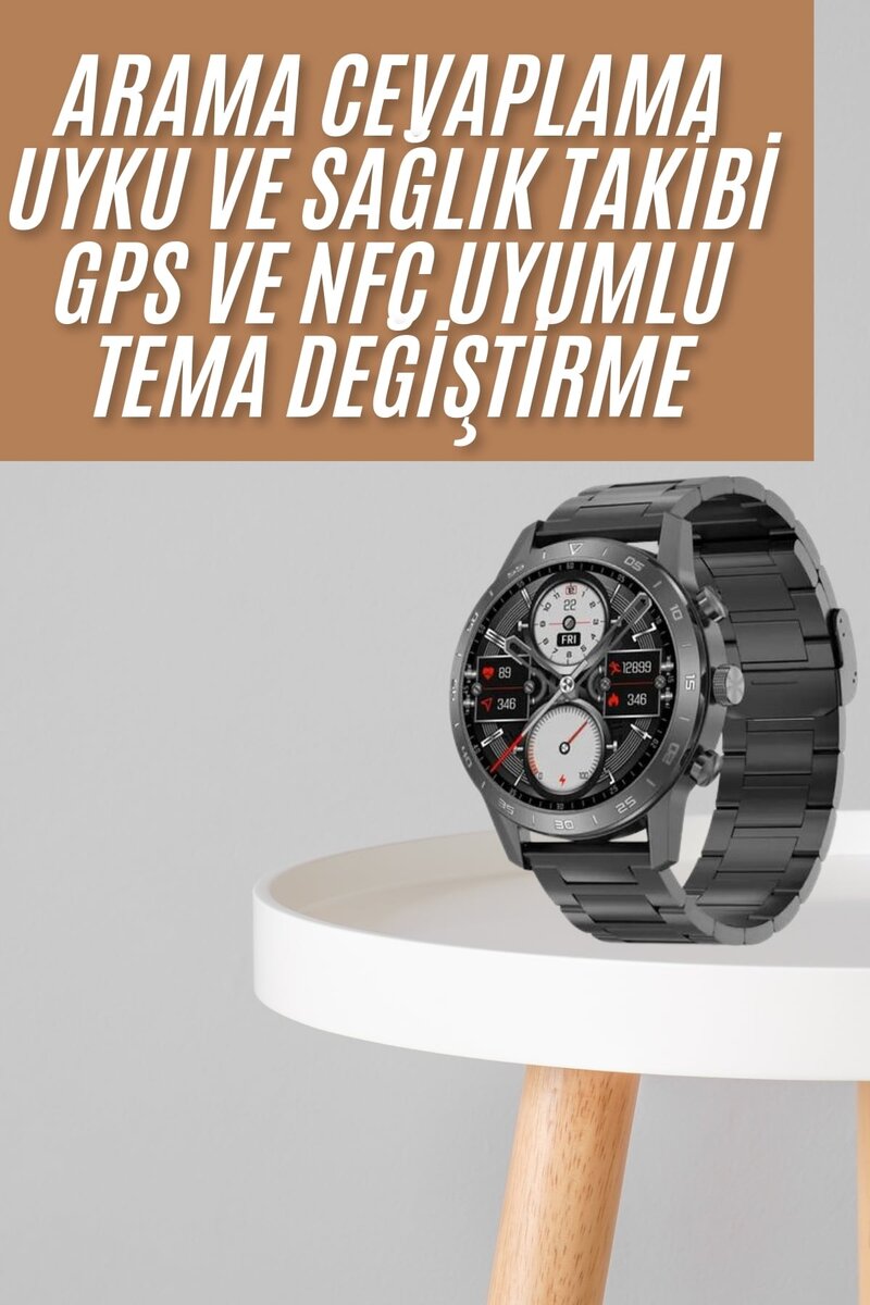 Akıllı Saat Çelik Kordon Çağrı Cevaplama Amoled Ekran Titreşimli Uyku ve Sağlık Takibi Akıllı Saat Çelik Kordon Çağrı Cevaplama Amoled Ekran Titreşimli Uyku ve Sağlık Takibi