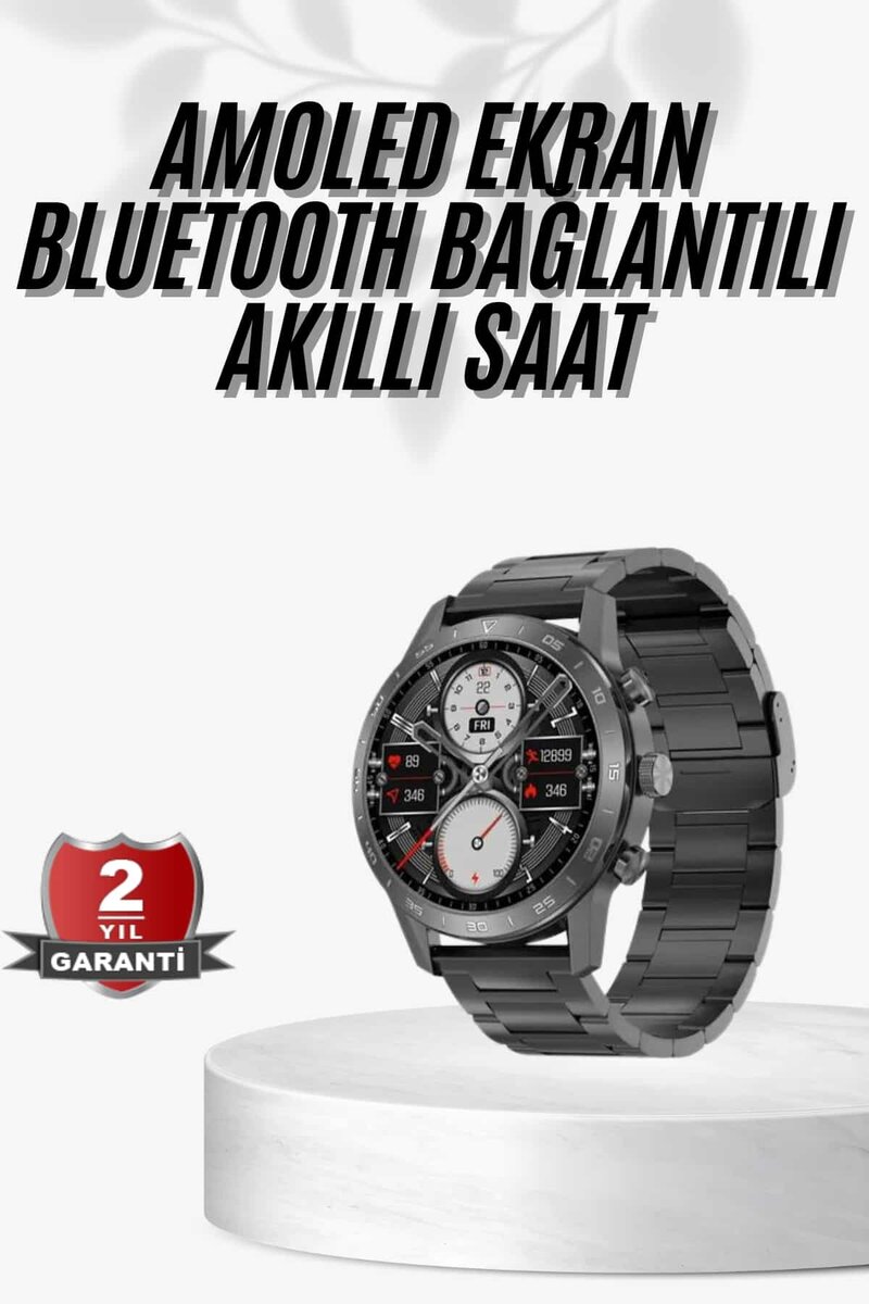 Erkeklere Özel Akıllı Saat Çelik Kordon Bluetooth Bağlantılı İOS ve Android Uyumlu Erkeklere Özel Akıllı Saat Çelik Kordon Bluetooth Bağlantılı İOS ve Android Uyumlu