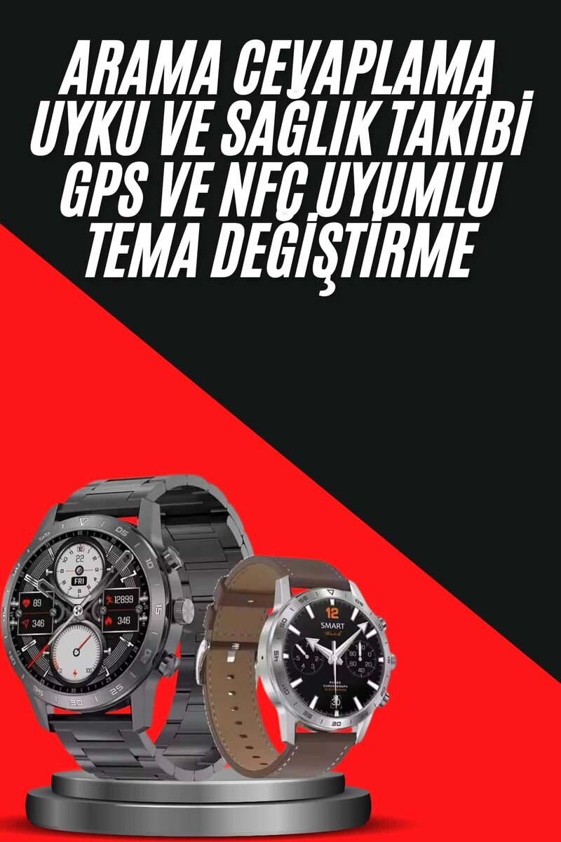 Erkeklere Özel Akıllı Saat Çelik Kordon Bluetooth Bağlantılı İOS ve Android Uyumlu Erkeklere Özel Akıllı Saat Çelik Kordon Bluetooth Bağlantılı İOS ve Android Uyumlu