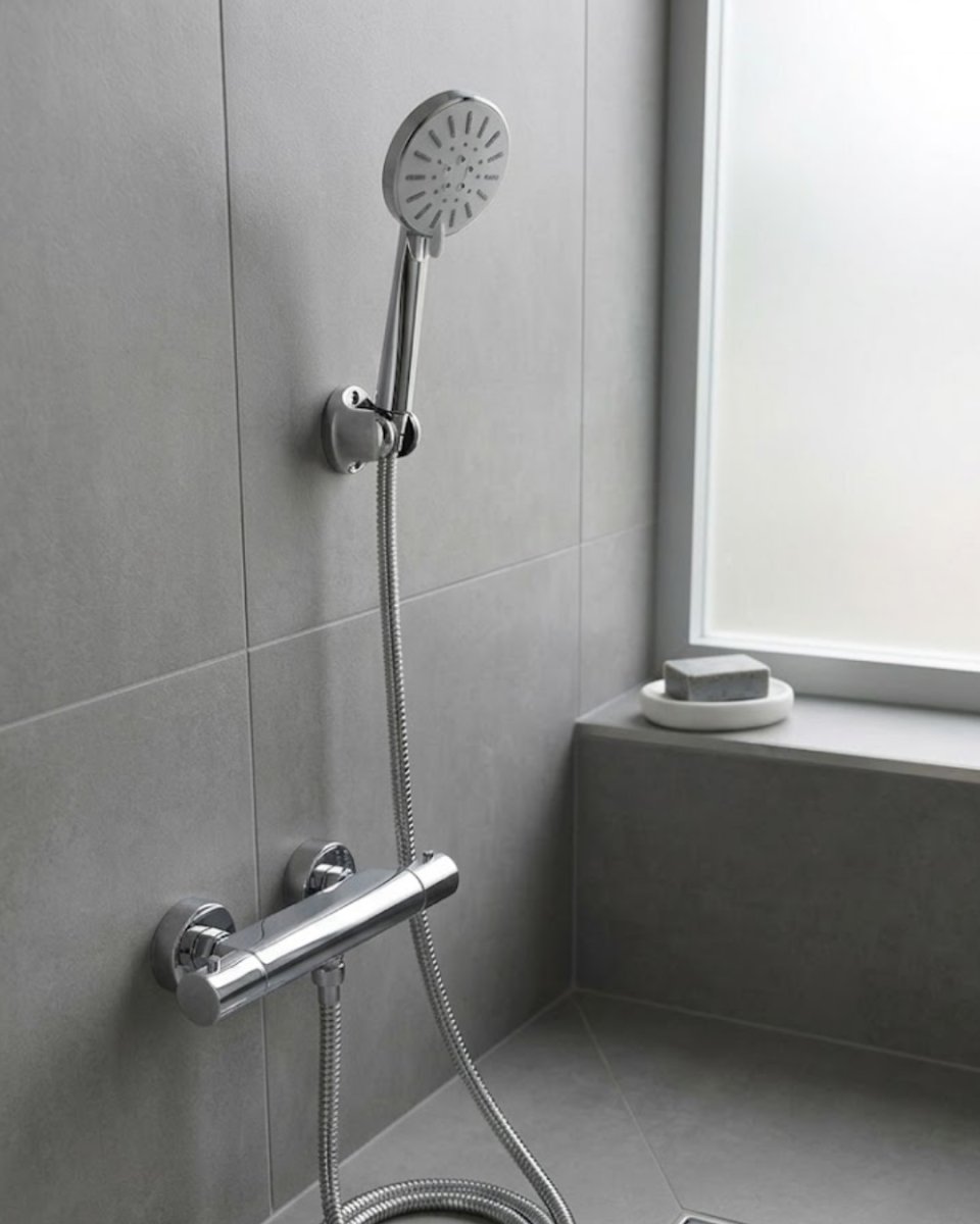 Krem Duş Başlığı Seti 4 Kademeli El Duşu Spiral Hortumlu Banyo Seti Krem Duş Başlığı Seti 4 Kademeli El Duşu Spiral Hortumlu Banyo Seti