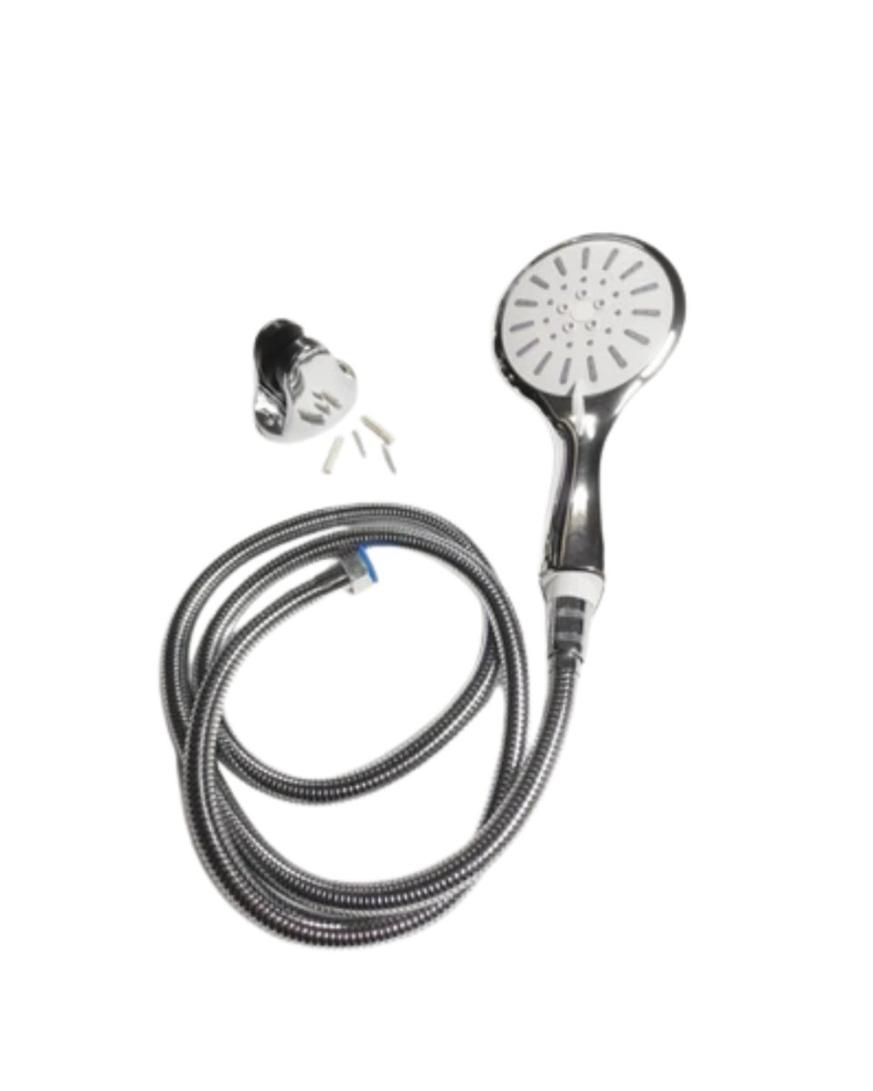 Spiral Hortumlu 4 Kademeli Krem El Duşu Başlığı Banyo Duş Seti Spiral Hortumlu 4 Kademeli Krem El Duşu Başlığı Banyo Duş Seti