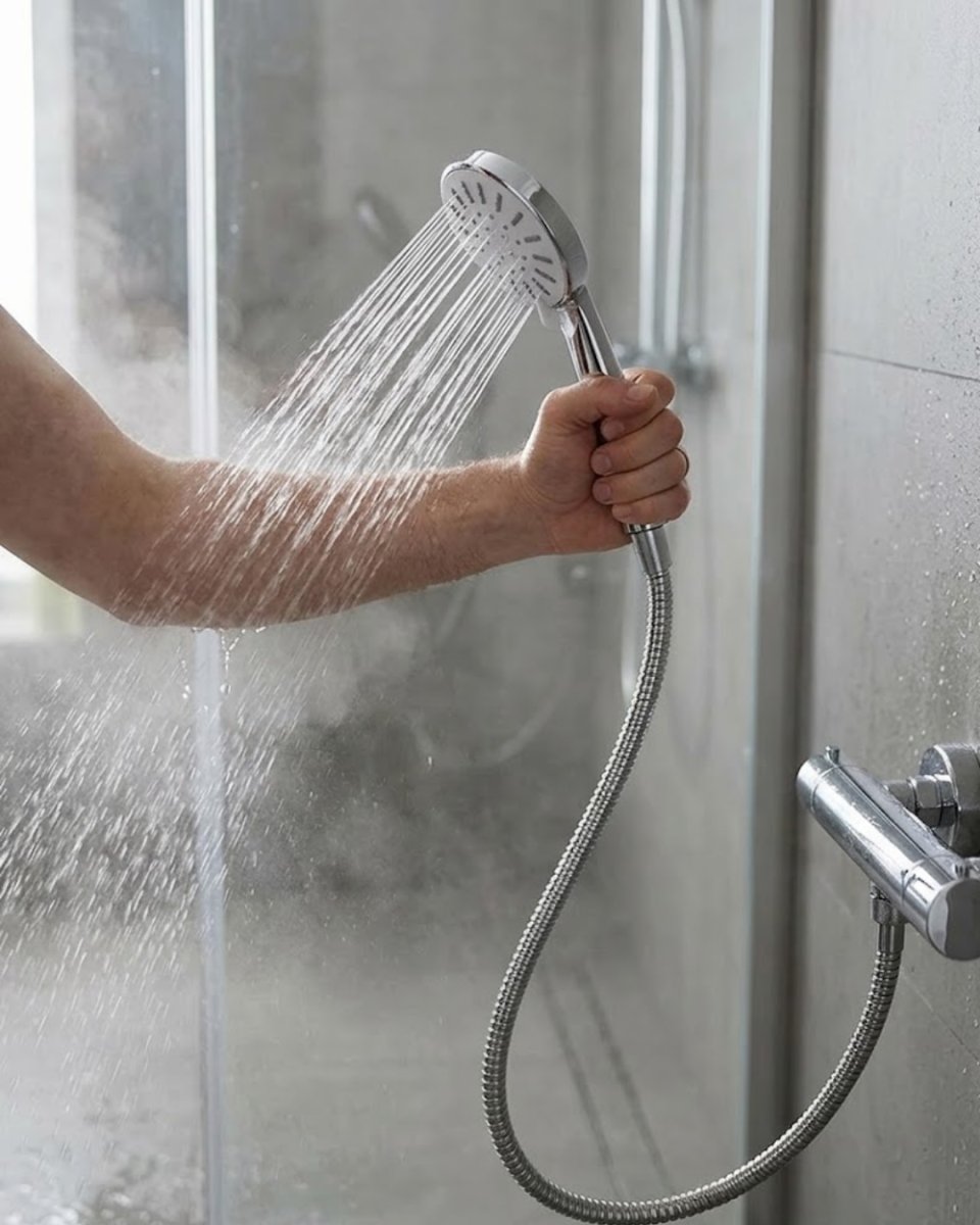 Spiral Hortumlu 4 Kademeli Krem El Duşu Başlığı Banyo Duş Seti Spiral Hortumlu 4 Kademeli Krem El Duşu Başlığı Banyo Duş Seti