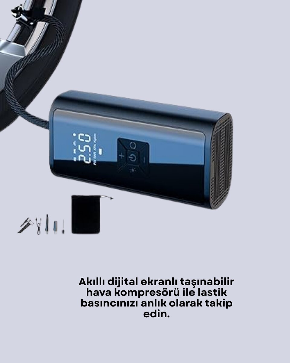 Kablosuz Kullanımlı Dijital Kontrollü Taşınabilir Şişirme Cihazı Kablosuz Kullanımlı Dijital Kontrollü Taşınabilir Şişirme Cihazı