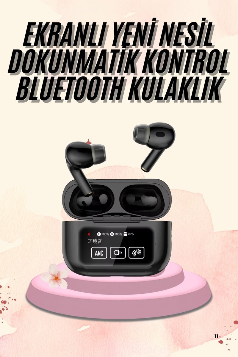 Kulak İçi Bluetooth Kulaklık Ekranlı Müzik Dinleme Çağrı Cevaplama Siyah Kulak İçi Bluetooth Kulaklık Ekranlı Müzik Dinleme Çağrı Cevaplama Siyah