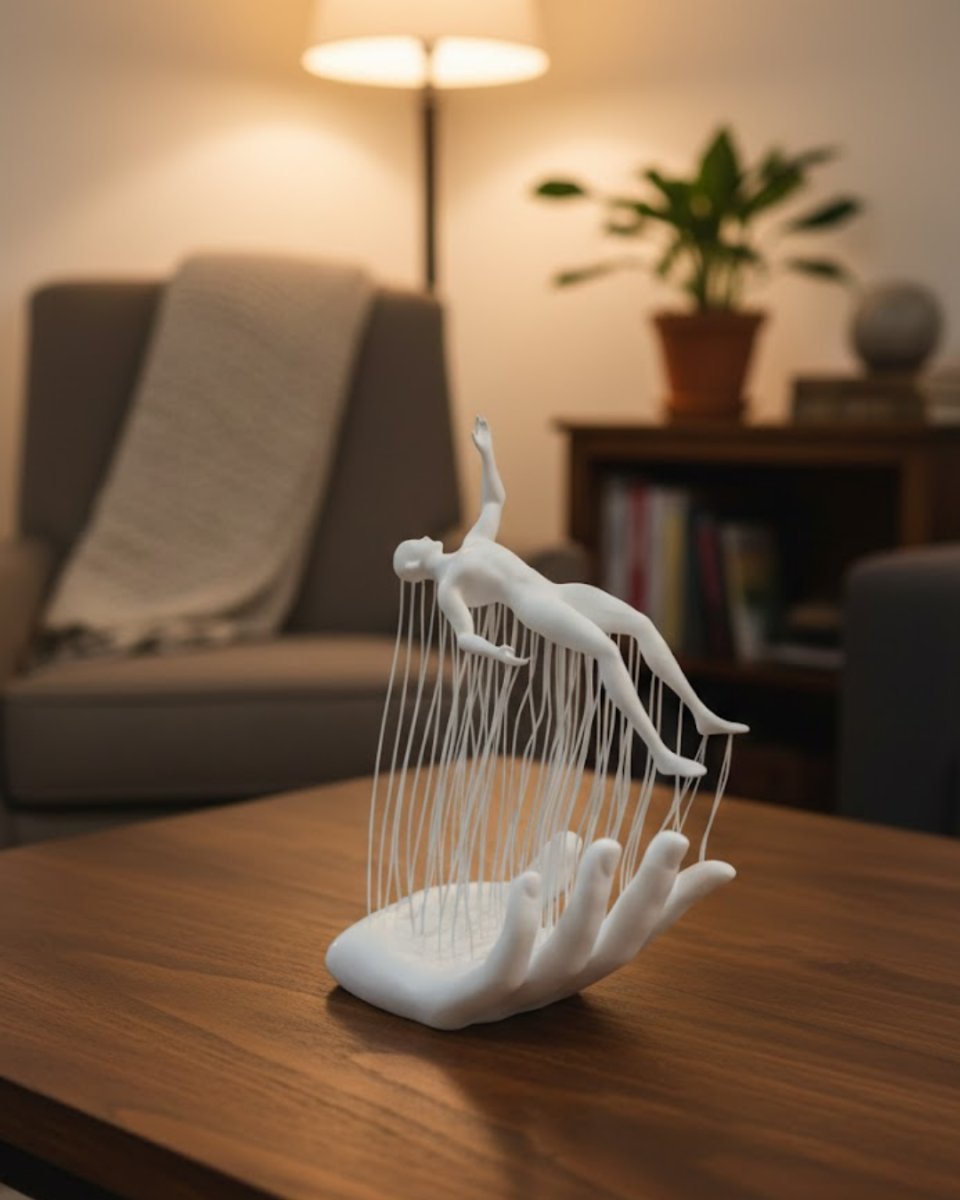 3D El İnsan Figürü Beyaz Modern Sanatsal Dekoratif Biblo 3D El İnsan Figürü Beyaz Modern Sanatsal Dekoratif Biblo