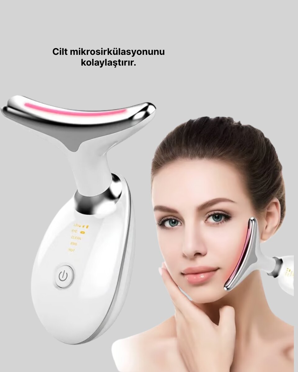 LED Işık Destekli Kırışıklık Karşıtı Yüz Bakım Aleti LED Işık Destekli Kırışıklık Karşıtı Yüz Bakım Aleti