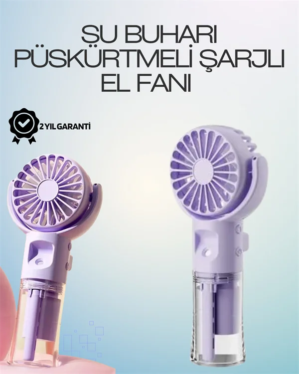 Şarjlı Buğu Fanı – Nemlendirici Sis Fonksiyonlu, Tip-C Girişli, Taşınabilir Masa Fanı Şarjlı Buğu Fanı – Nemlendirici Sis Fonksiyonlu, Tip-C Girişli, Taşınabilir Masa Fanı