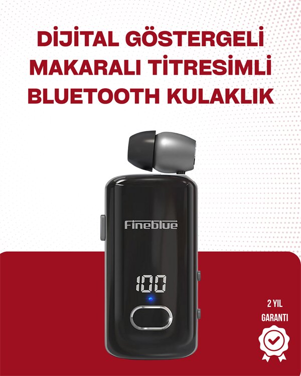 Fineblue F580 Bluetooth Kulaklık – Klipsli, Dijital Göstergeli, Su Geçirmez, 12 Saat Pil Ömürlü Fineblue F580 Bluetooth Kulaklık – Klipsli, Dijital Göstergeli, Su Geçirmez, 12 Saat Pil Ömürlü