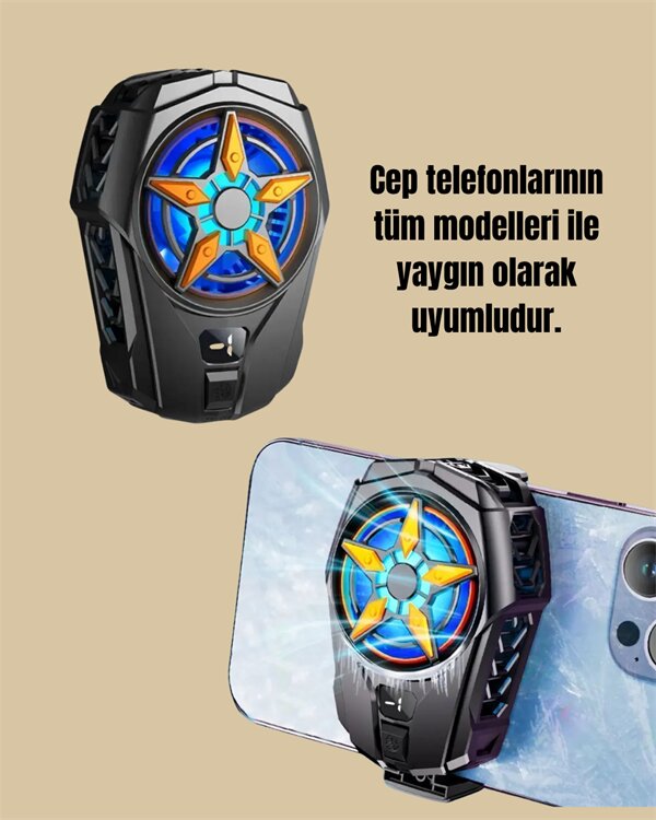 Cep Telefonu Radyatörü – Type-C, 2 Vitesli, Sessiz Soğutma Fanı