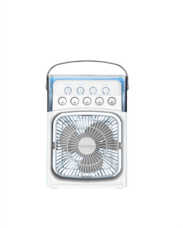 Mini Klima Fan | USB'li, 7 Renk Gece Işığı, 3'ü 1 Arada Fonksiyon