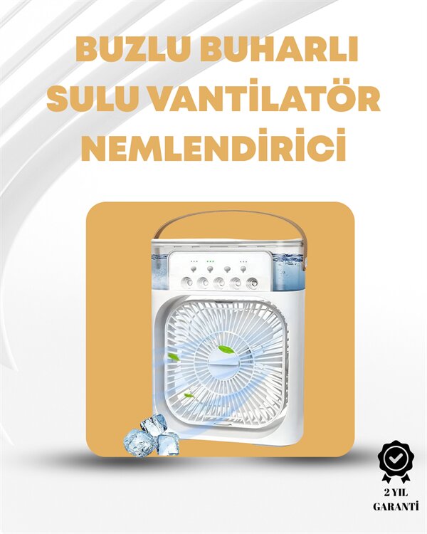Taşınabilir 3'ü 1 Arada Mini Fan | Nemlendirici + Soğutucu + Gece Lambası Taşınabilir 3'ü 1 Arada Mini Fan | Nemlendirici + Soğutucu + Gece Lambası