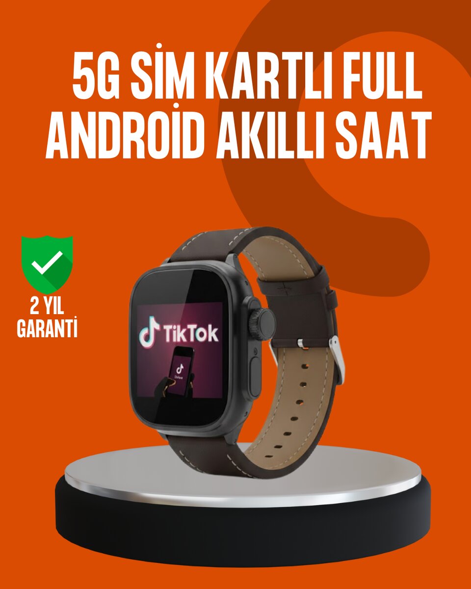SIM Kartlı Akıllı Saat AMOLED Ekran Android Sistem