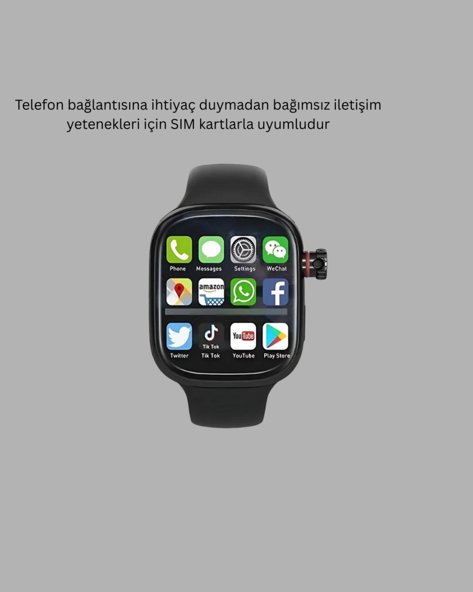 Adımsayar ve Nabız Ölçerli SIM Kartlı Akıllı Saat
