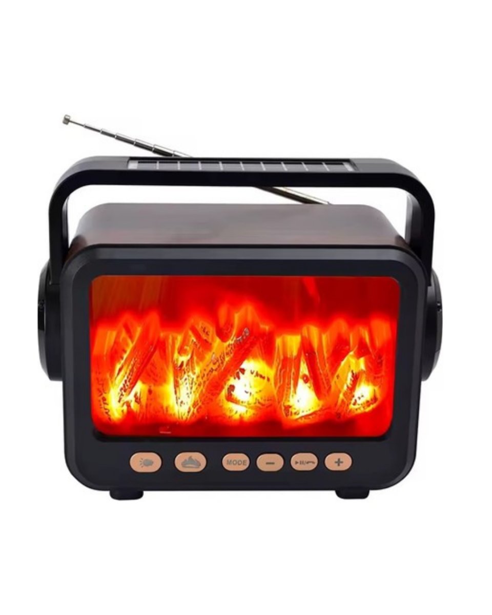LED Şömine Efektli Kablosuz Hoparlör FM Radyo Müzik Çalar LED Şömine Efektli Kablosuz Hoparlör FM Radyo Müzik Çalar