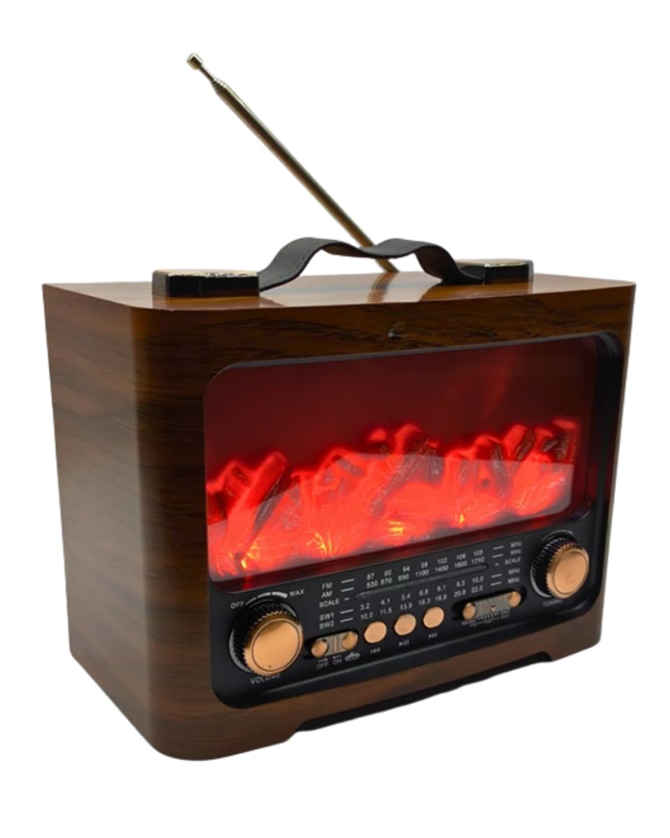 Retro Şömine Tasarımlı Bluetooth Hoparlör FM Radyo USB TF Kart Müzik Çalar Retro Şömine Tasarımlı Bluetooth Hoparlör FM Radyo USB TF Kart Müzik Çalar