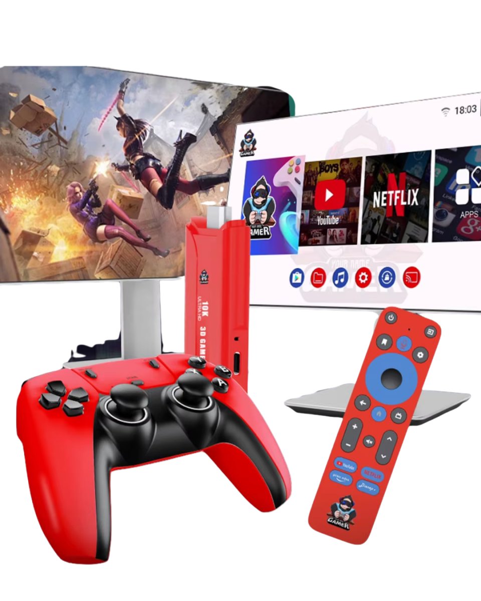 Android TV Game Stick 10K HD 3D Oyun Destekli 64GB Konsol Android TV Game Stick 10K HD 3D Oyun Destekli 64GB Konsol