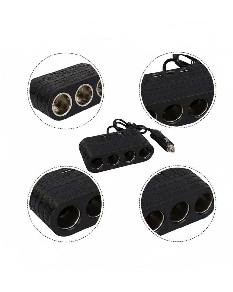 Araç Çakmak Çoklayıcı 4 Çıkışlı 2 USB ve Type C Girişli Çok Fonksiyonlu Şarj Ünitesi Araç Çakmak Çoklayıcı 4 Çıkışlı 2 USB ve Type C Girişli Çok Fonksiyonlu Şarj Ünitesi