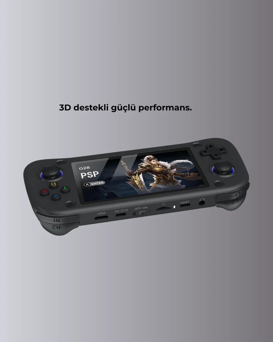 Taşınabilir El Tipi Oyun Konsolu Çoklu Emülatör Destekli 64GB