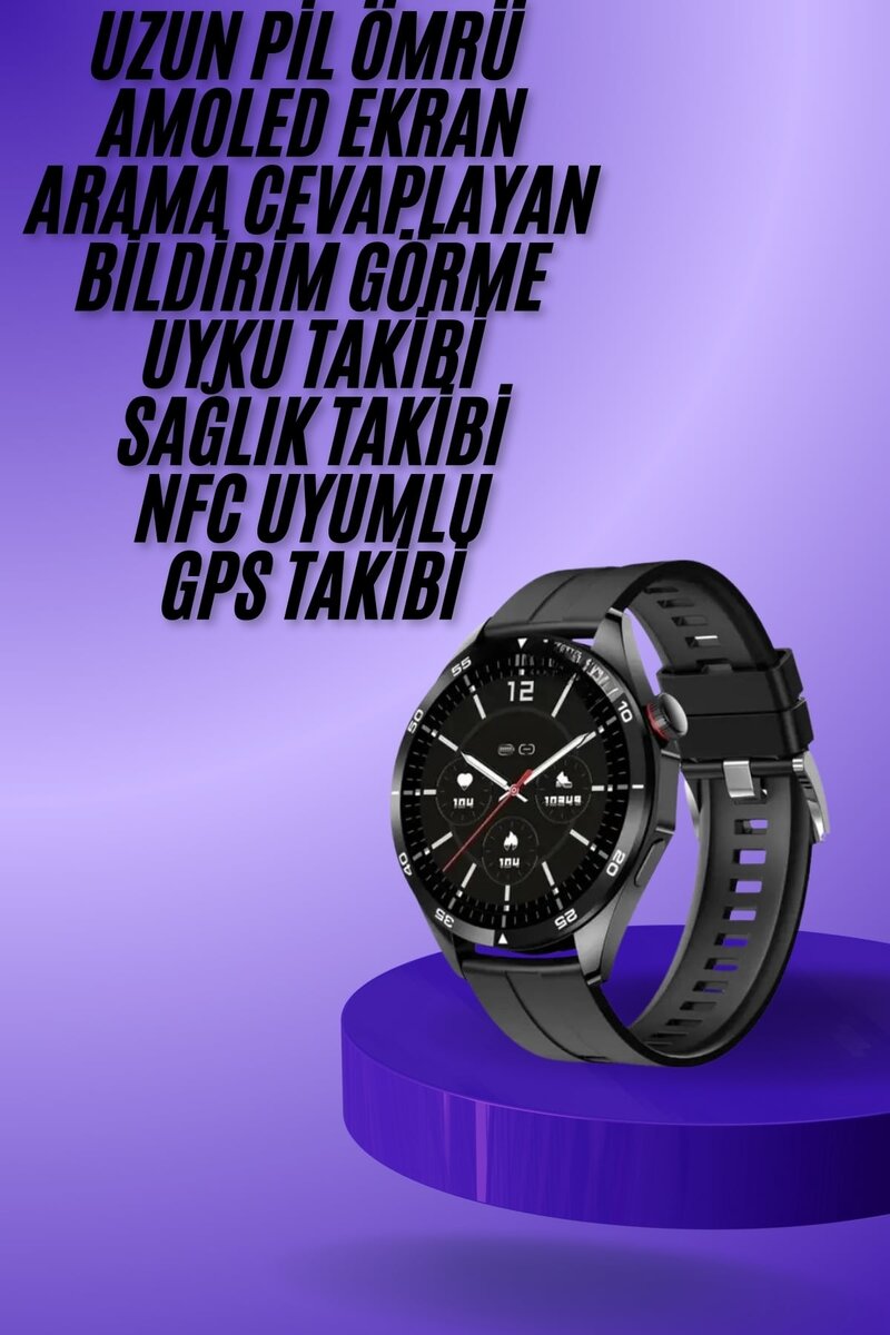 Amoled Ekran 3 Kordonlu Akıllı Saat 5.0 Bluetooth Bağlantılı Android ve İOS Uyumlu Amoled Ekran 3 Kordonlu Akıllı Saat 5.0 Bluetooth Bağlantılı Android ve İOS Uyumlu