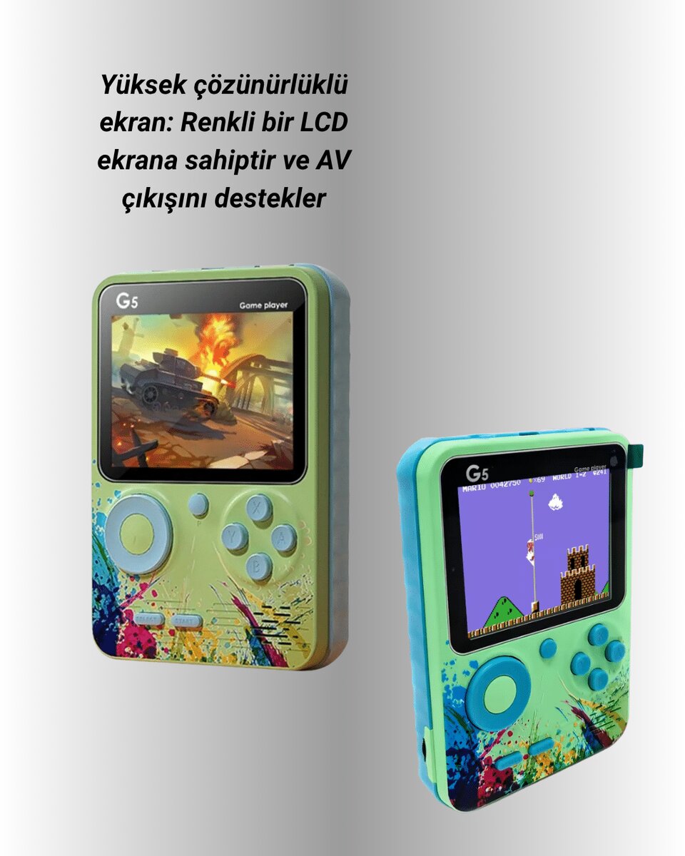 3 İnç Renkli Ekranlı Taşınabilir El Konsolu – G5 Modeli