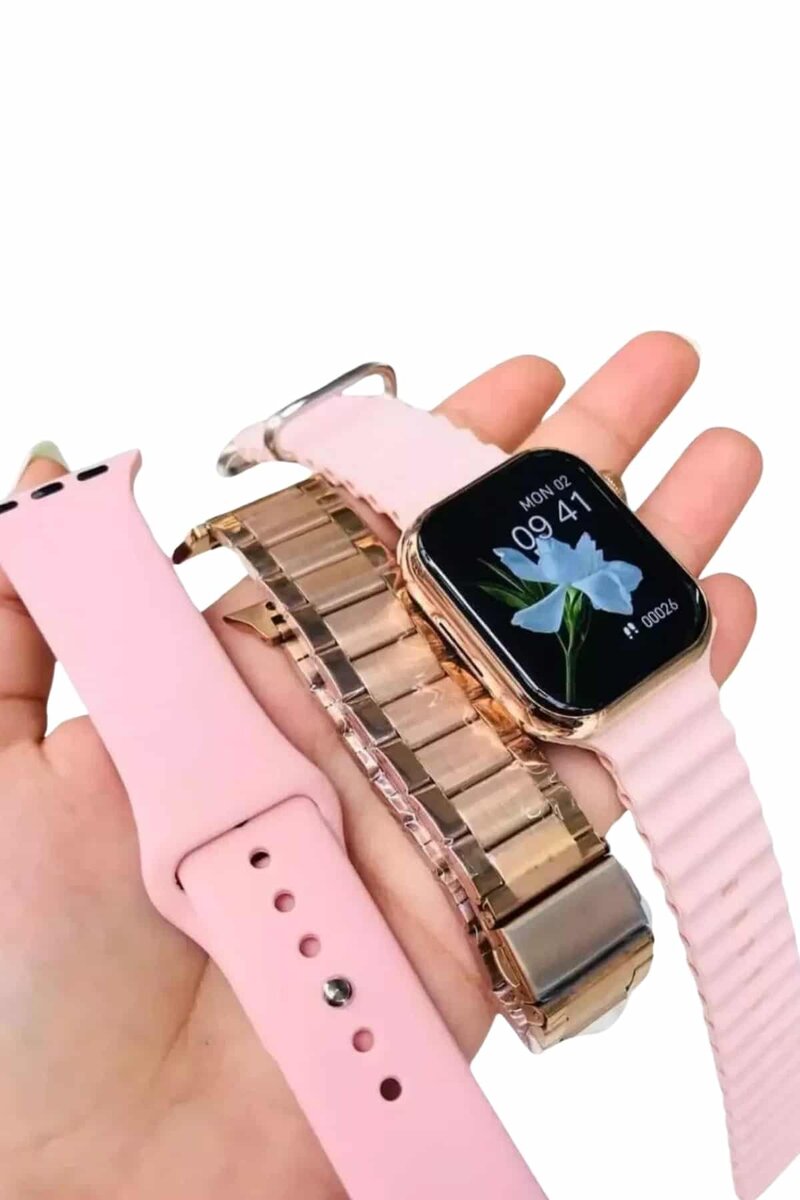 Akıllı Saat 3 Kordonlu Ve Aksesuarlı Bayanlar Için Şık Rose renk Akıllı Saat 3 Kordonlu Ve Aksesuarlı Bayanlar Için Şık Rose renk