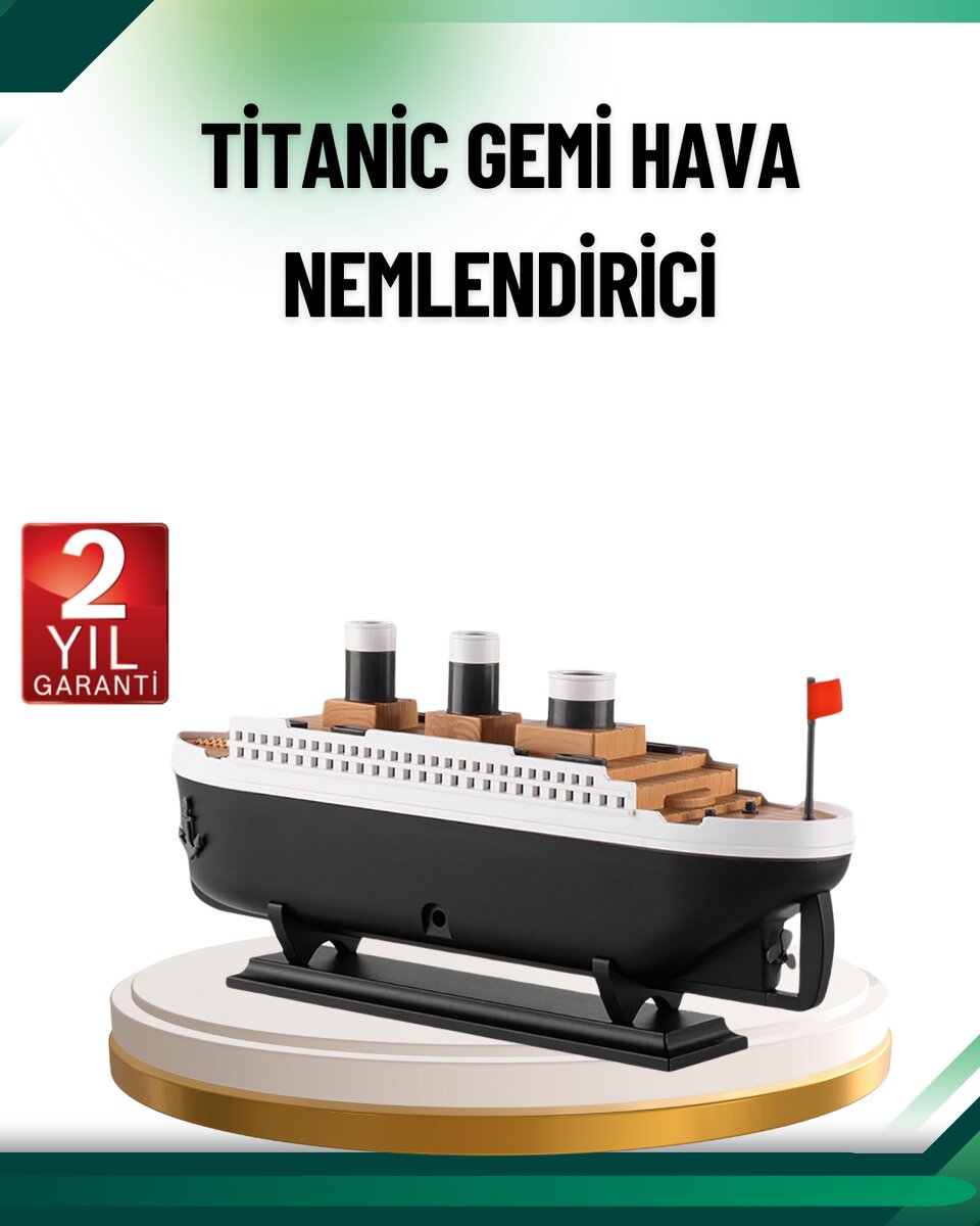 Buhar Efektli Titanik Gemi Oda Kokusu Difüzör LED Işıklı Nemlendirici Buhar Efektli Titanik Gemi Oda Kokusu Difüzör LED Işıklı Nemlendirici