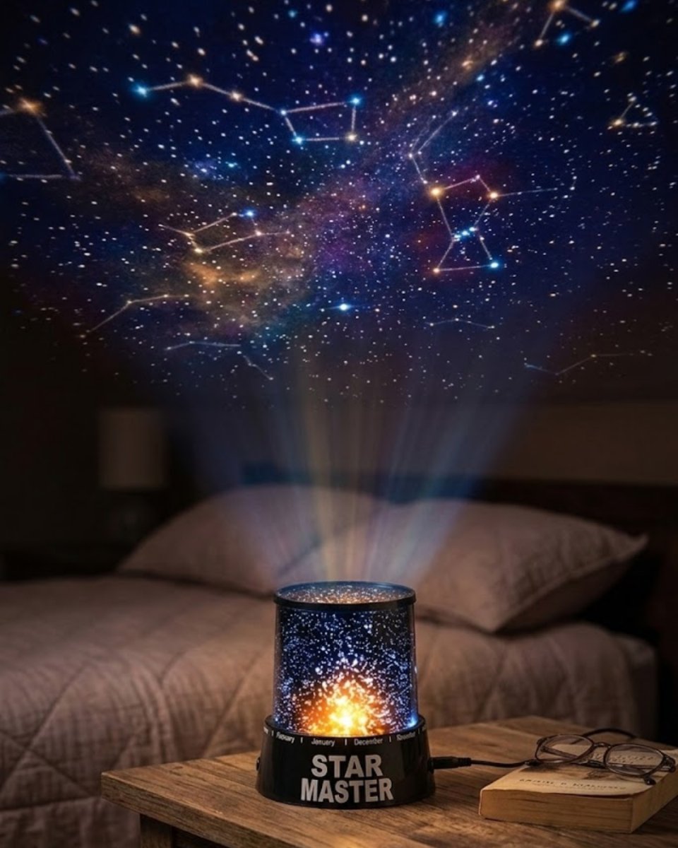 Star Projektör Gece Lambası Tavana Yıldız Yansıtan LED Işık Star Projektör Gece Lambası Tavana Yıldız Yansıtan LED Işık