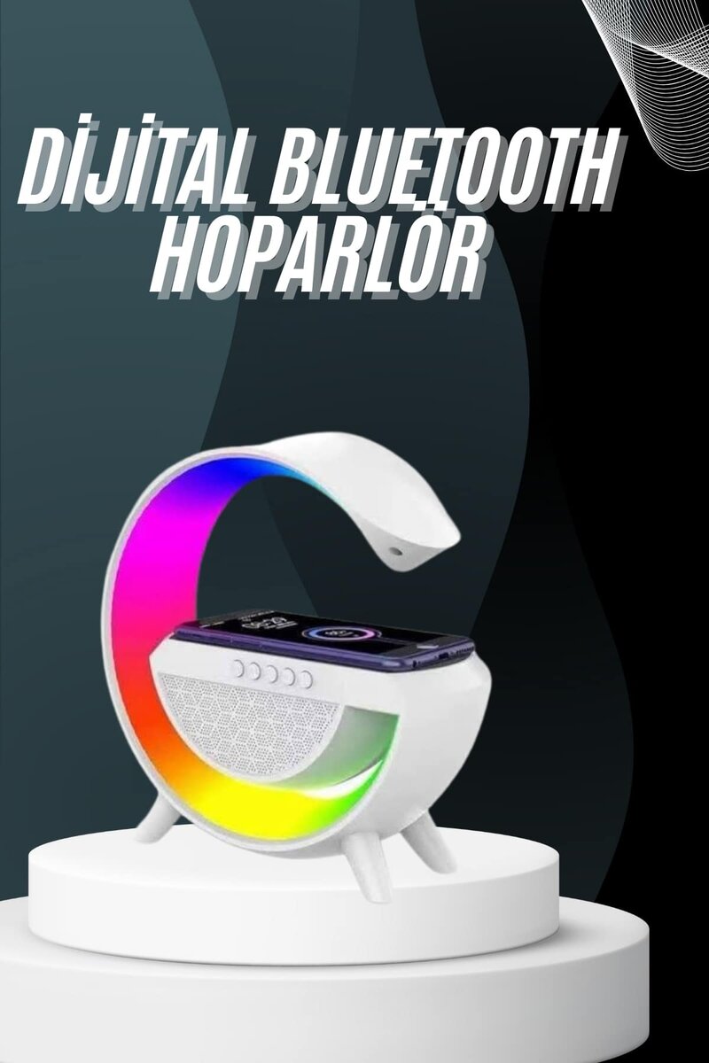 Bluetooth Hoparlör G Şekli Atmosfer Akıllı Rgb Lamba Wireless Kablosuz Şarj Bluetooth Hoparlör G Şekli Atmosfer Akıllı Rgb Lamba Wireless Kablosuz Şarj